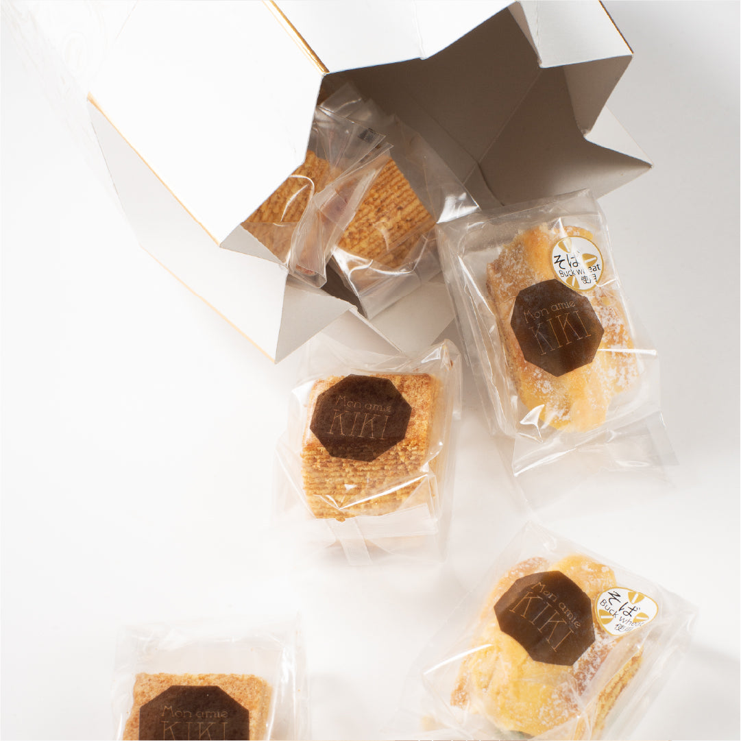 〈送料無料〉選べるグルテンフリーバウム＋二八蕎麦＋韃靼そば茶セット